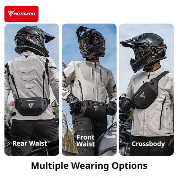 កាបូប Motowolf សម្រាប់ជិះម៉ូតូ កាបូបសម្រាប់ពាក់ក្នុងរថយន្ត កាបូបស្ពាយការពារទឹក កាបូបស្ពាយសម្រាប់ធ្វើដំណើរ កាបូបស្ពាយសម្រាប់ដាក់ឥវ៉ាន់ និងឧបករណ៍សម្រាប់ជិះម៉ូតូ