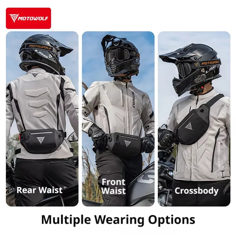 កាបូប Motowolf សម្រាប់ជិះម៉ូតូ កាបូបសម្រាប់ពាក់ក្នុងរថយន្ត កាបូបស្ពាយការពារទឹក កាបូបស្ពាយសម្រាប់ធ្វើដំណើរ កាបូបស្ពាយសម្រាប់ដាក់ឥវ៉ាន់ និងឧបករណ៍សម្រាប់ជិះម៉ូតូ