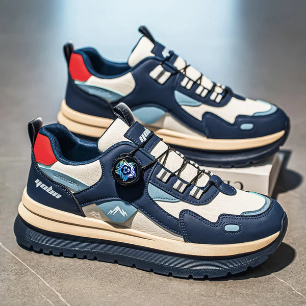 Chunky sneakers four seasons new men's breathable light soft sole outdoor running sports shoes fashion casual flat walking shoes
