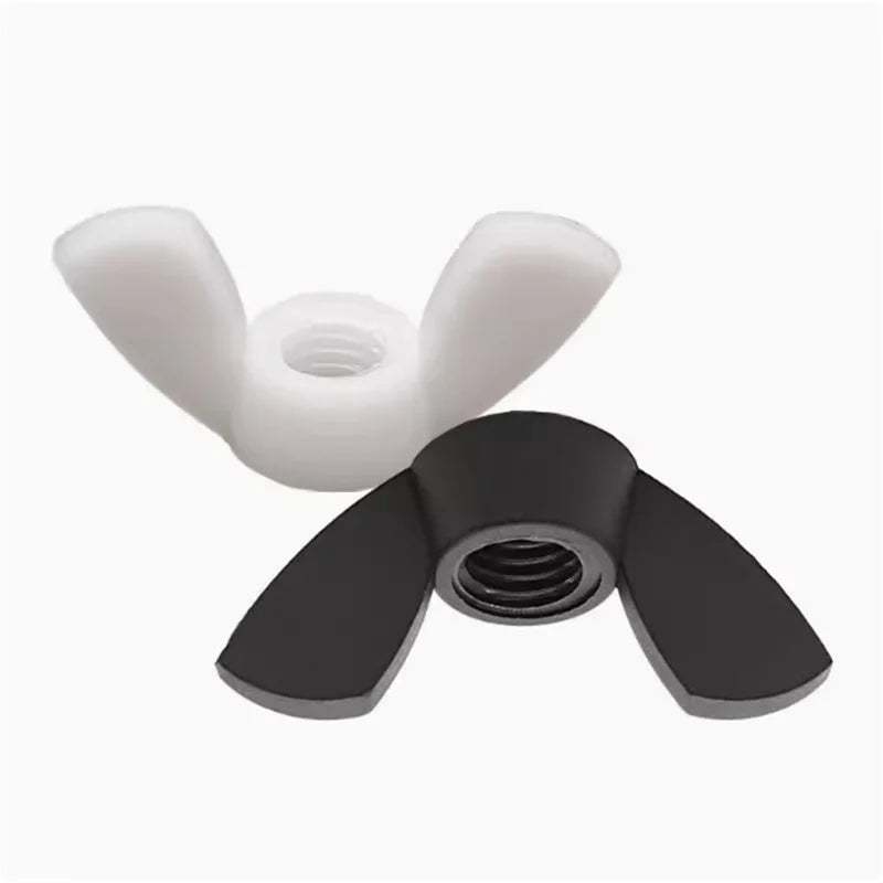 M3 M4 M5 M6 M8 M10 M12 Black White Nylon Nut Wingnut Butterfly Nut Plastic Wing Nuts