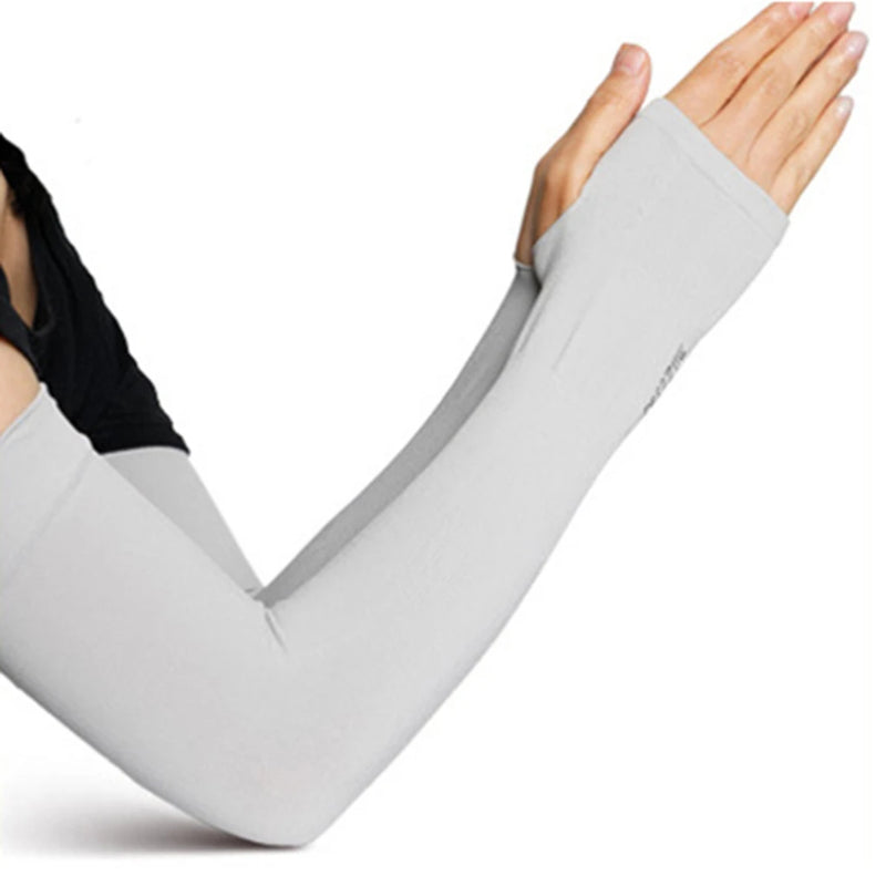 WRELS Cycling Arm Summer Ice Cloth Cycling Sleeves Sun Protection Unisex Breathable Running Volleyball Sleeves Outdoor Sports
