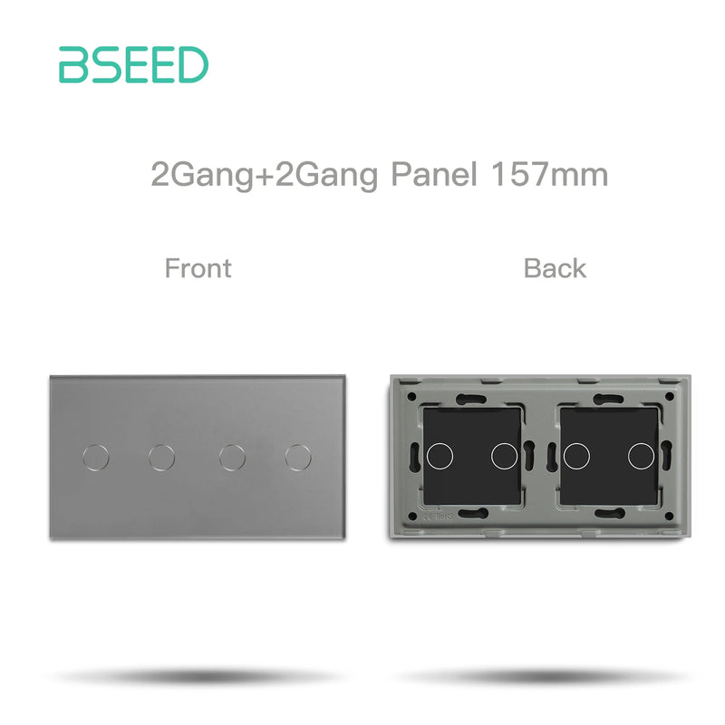 BSEED Zigbee Smart Wall Switch Dimmer Curtain Switch DIY Function Part Glass Panel Sepatare EU Socket Parts Free Combination