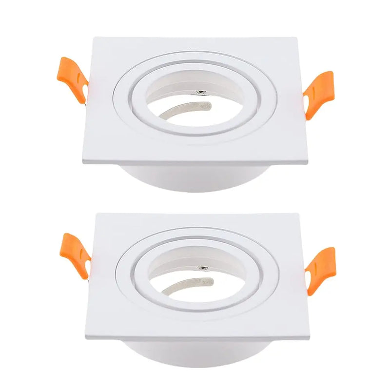 ចង្កៀងពិដាន JOYINLED រាងការ៉េ 2/10 ដុំ អាចលៃតម្រូវបាន GU10 MR16 GU5.3 ស៊ុមចង្កៀងដោនឡោត 70mm កាត់ចេញ សម្ភារៈបំភ្លឺពិដាន