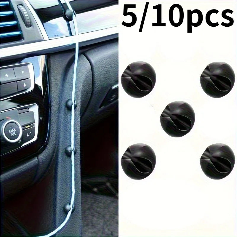 5/10pcs Car Dashboard Phone Charger Cable Manager Hook Headphone Line Organizer Clasp Clamp Holder Auto Interior Additions