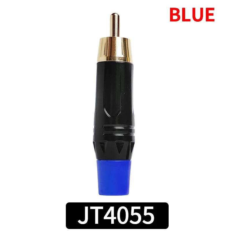 ឧបករណ៍ភ្ជាប់ RCA ប្រុសស្រោបមាស 10 ដុំ - ឌុយ Jack អូឌីយ៉ូភាពស្មោះត្រង់ខ្ពស់សម្រាប់ខ្សែឧបករណ៍បំពងសម្លេង DIY ឧបករណ៍ពង្រីកសំឡេង និងខ្សែភ្លើងប្រព័ន្ធ Hi-Fi