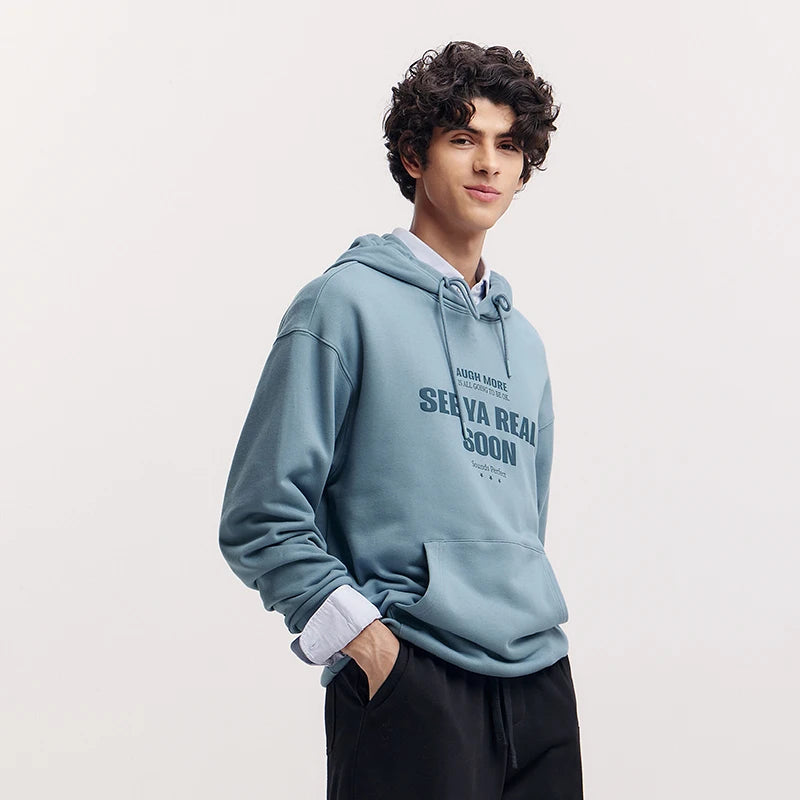 Semir Stylish Hoodie Unisex 2026 Spring Fashion Print Couple Style Loose Casual Comfortable Versatile Pullover Top