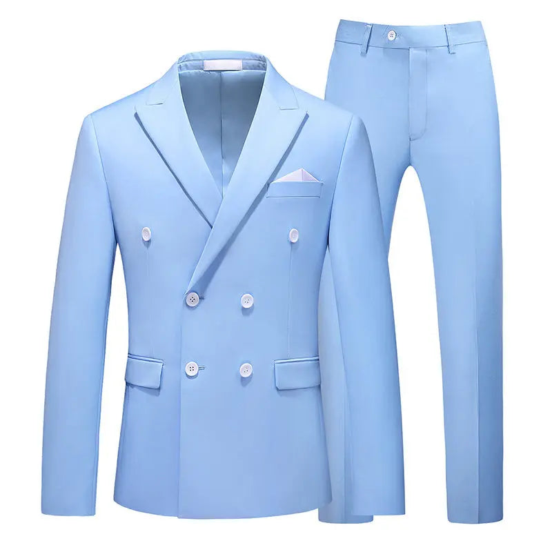 Purple Men's Two-piece Suit,Slim Fit in Asian Sizes,Perfect for Weddings,Parties,and The Office.Red,Blue,Gray,Black,Yellow,Green