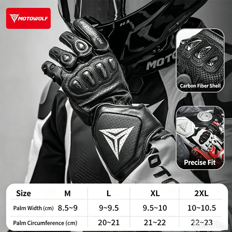 ស្រោមដៃម៉ូតូ MOTOWOLF ធ្វើពីស្បែកពិតប្រឆាំងនឹងការដួលរលំ ស្រោមដៃជិះសេះរដូវក្តៅ ស្រោមដៃម៉ូតូប្រឆាំងនឹងការដួលរលំ
