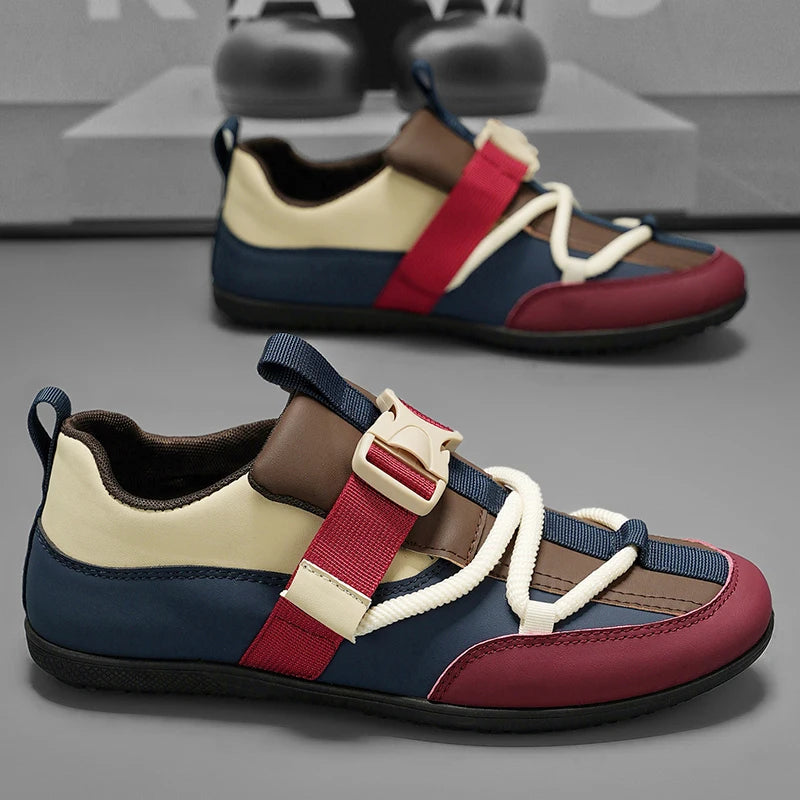 Mens Casual Shoes 2025 New Lightweight Breathable Leather Sneakers Suitable Walking Street Fashion Sports Flat Skate Shoes Man