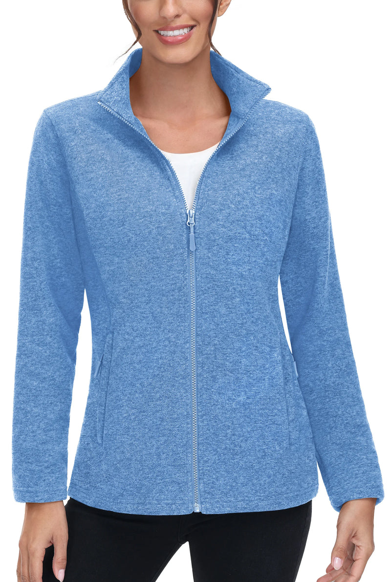 TACVASEN Spring/Autumn Lightweight Fleece Jackets Womens Sports Warm Sweatshirts Thermal Casual Turtleneck Sweater Coats Tops