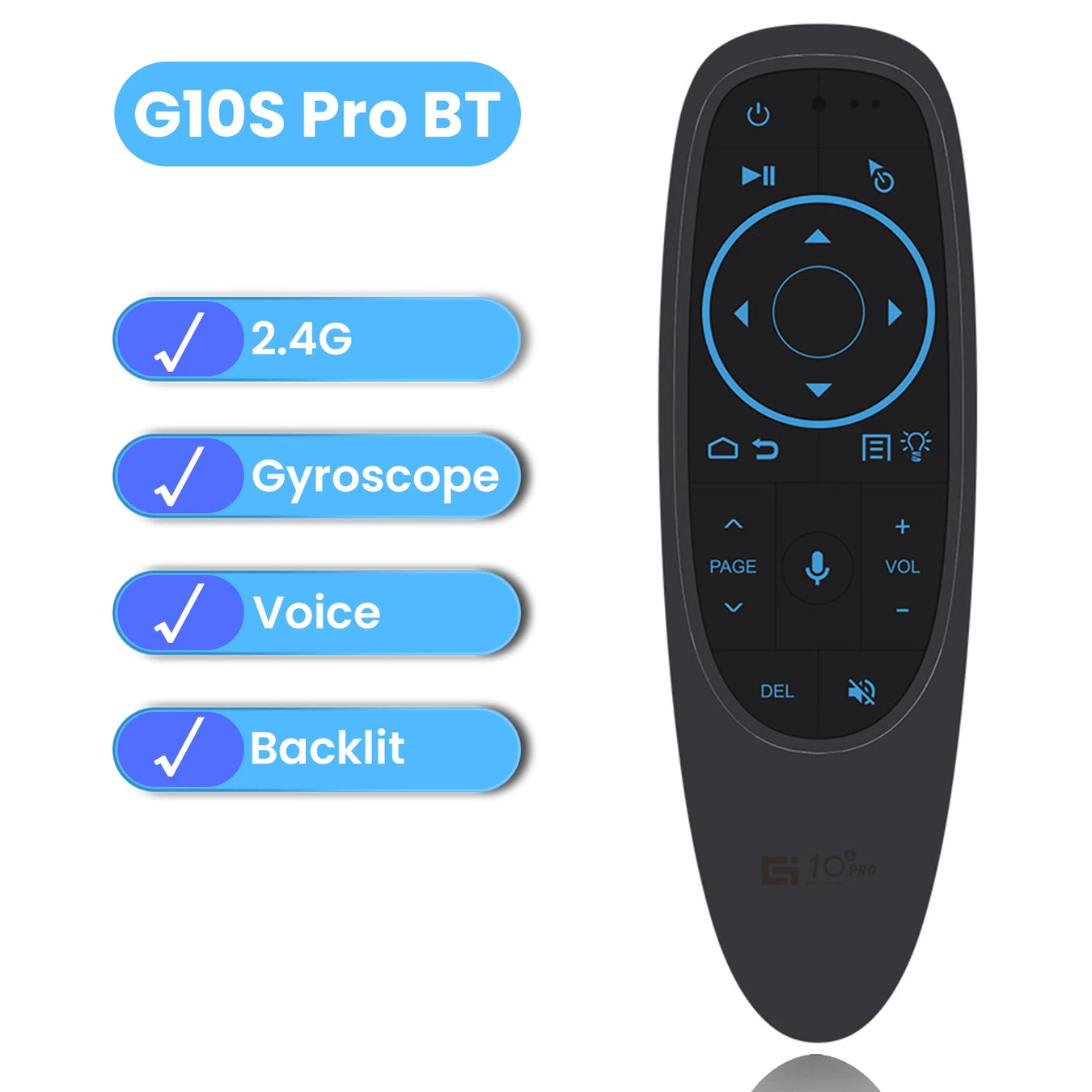 Voice assistant Air Mouse Remote 2.4Ghz Mini Wireless Android TV Control & Learning Microphone for Computer PC Android TV G10S PRO BT CHINA