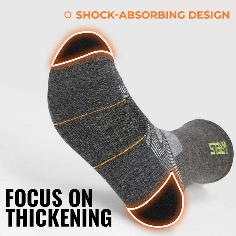 WRELS 1/2/3pairs Merino Wool Socks Hiking Socks Breathable Cushion Sweat Wicking Running Warm Thermal Compression Wool Socks