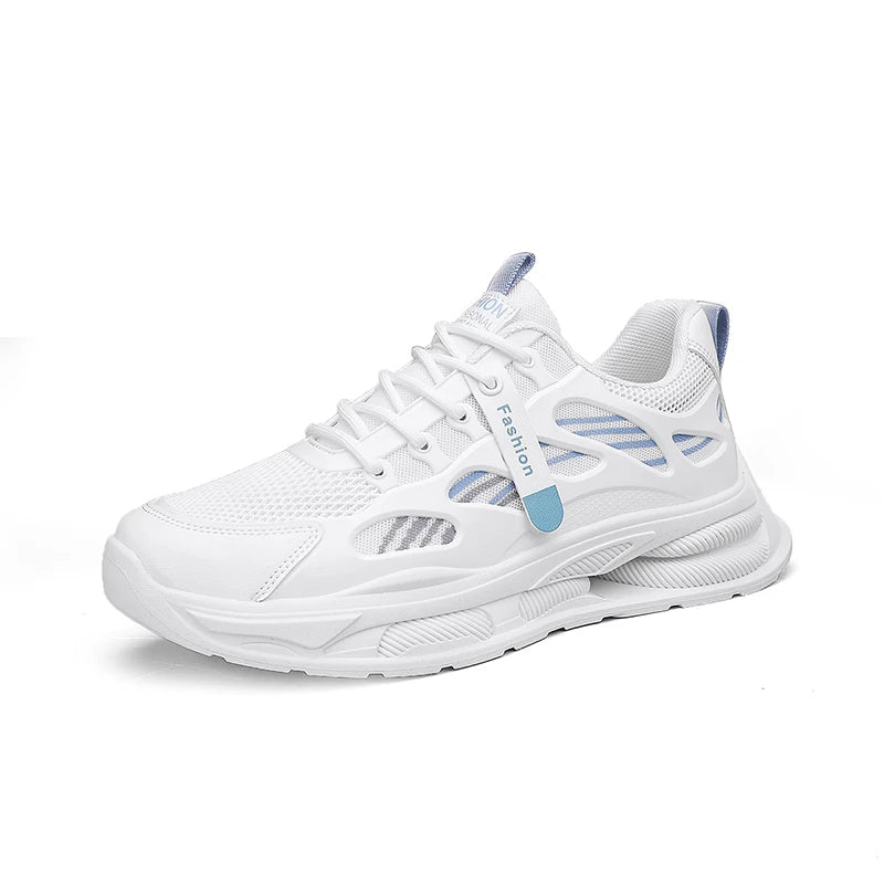 Men's mesh casual sneakers four seasons new breathable light outdoor racing running shoes fashion students speed sports shoes