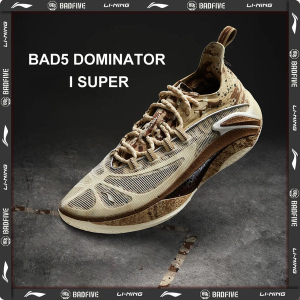 ស្បែកជើងបាល់បោះបុរស Li-Ning BADFIVE DOMINATOR I SUPER Court SUPER BOOM Cushion ស្បែកជើងកីឡា ABFV007