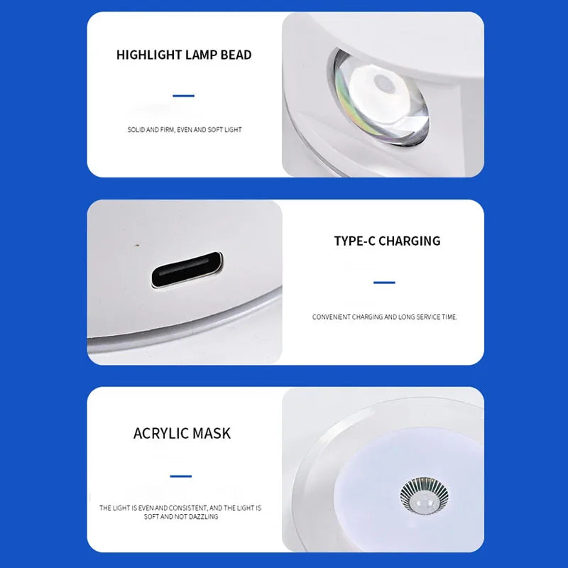 LED Night Light with Motion Sensor Remote Control Wall Lamp RGB/3Colors Dimmable Magnetic Stair Lights for Hallway Bedroom