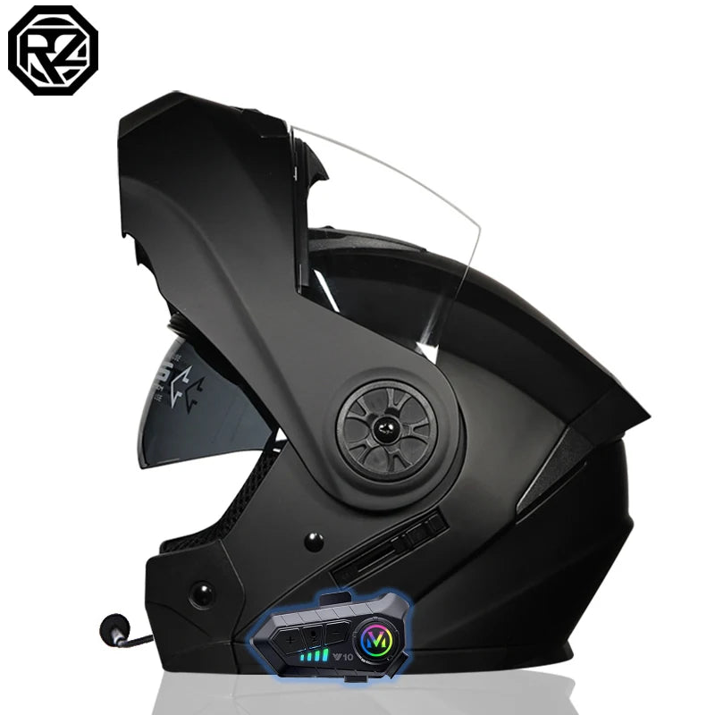 ORZ-161DOT approves Bluetooth motorcycle helmet ABS material modular flip full face helmet Casco Moto