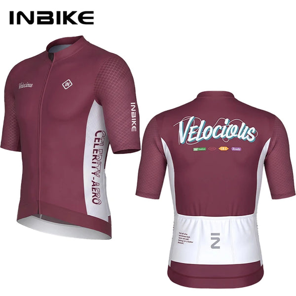 INBIKE MTB Road Bike Jersey for Men Mountain Biking Summer Men's Cycling Top Quick-Dry Ultra-Breathable Mountain Bike Shirts Man