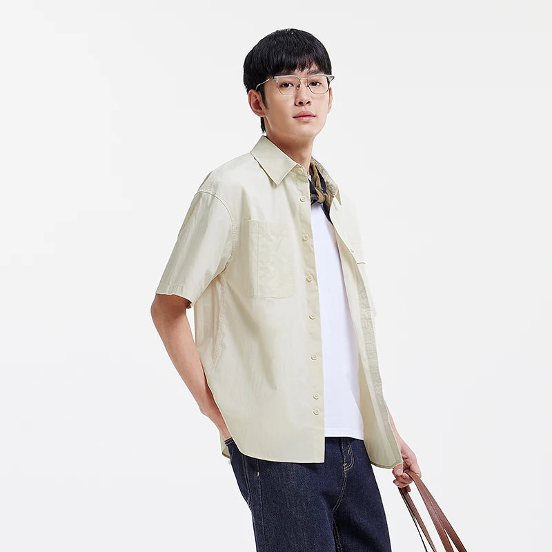 Semir Mens Shirt 2026 Short Sleeve Classic Workwear Tops Simple Trendy Casual Style Soft Comfortable Daily Wear