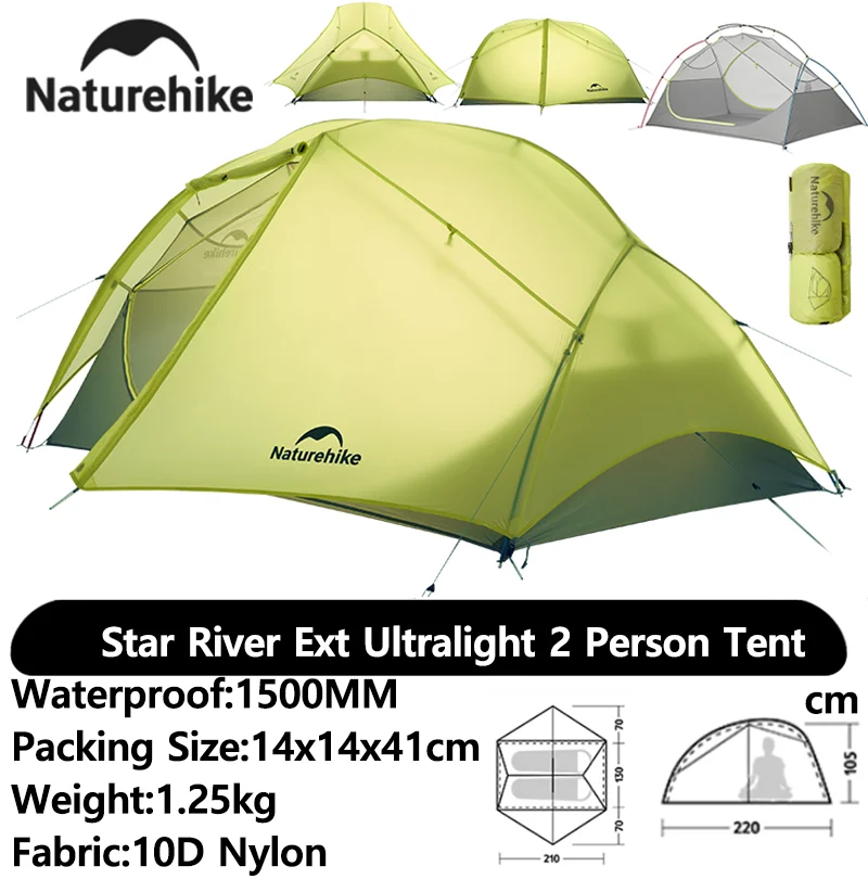 Naturehike 2025 New Star Trail Ultralight 3-Season Hiking Tent Waterproof Ventilated Breathable Single Camping Tent