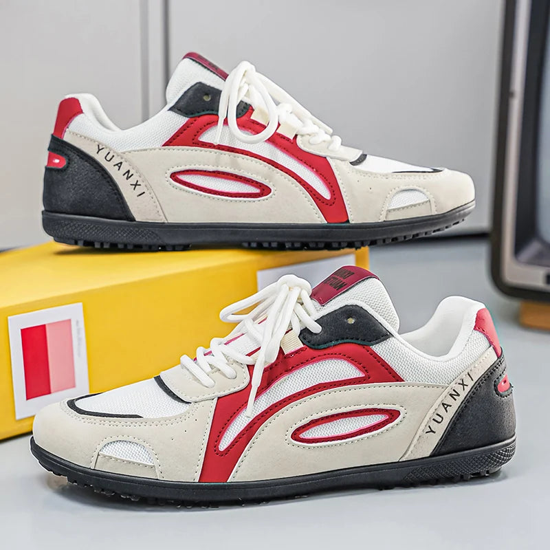 Men's flat casual sneakers Four Season new breathable light anti-slip comfort fashion outdoor walking sports running board shoes