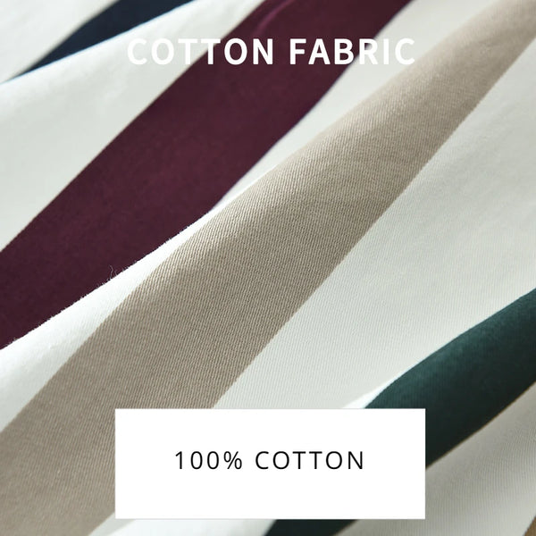 Spring New Casual Striped 100% Cotton Long Sleeve Shirts for Men Clothing Simple Fresh Turn-down Collar Soft CM7220