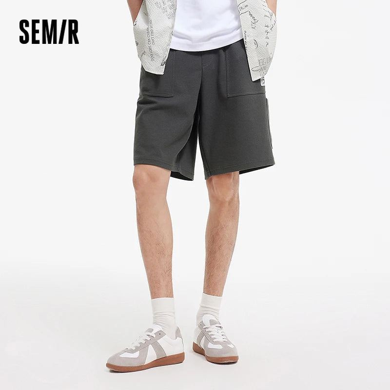 Semir Men Pants Pineapple Texture Lumber Workwear Loose Straight Knit 2026 Summer Casual Style Soft Comfy Daily Top