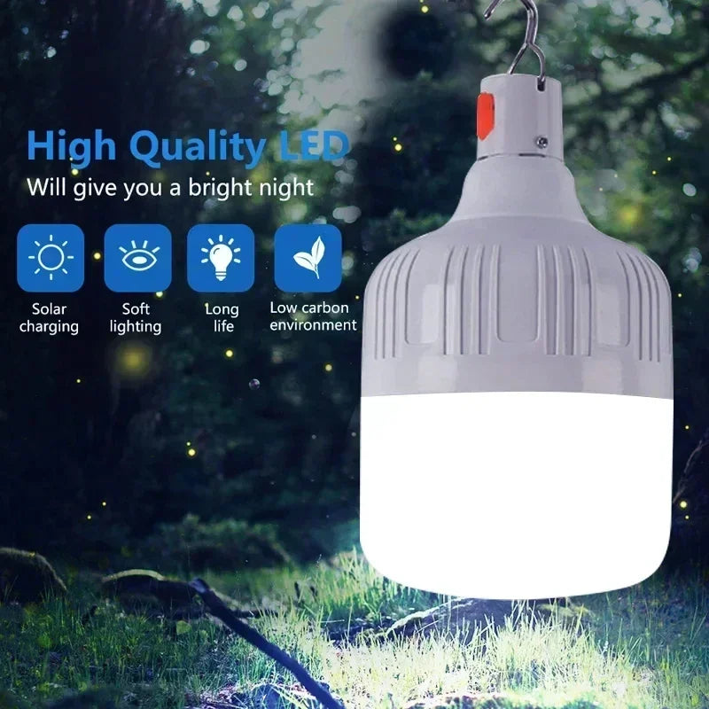 ភ្លើងសម្រាប់បោះតង់ ចង្កៀង LED ចល័ត អាចសាកបានដោយ USB អំពូលព្យួរក្រៅផ្ទះ ភ្លើងសង្គ្រោះបន្ទាន់សន្សំសំចៃថាមពលសម្រាប់តង់សួនច្បារ