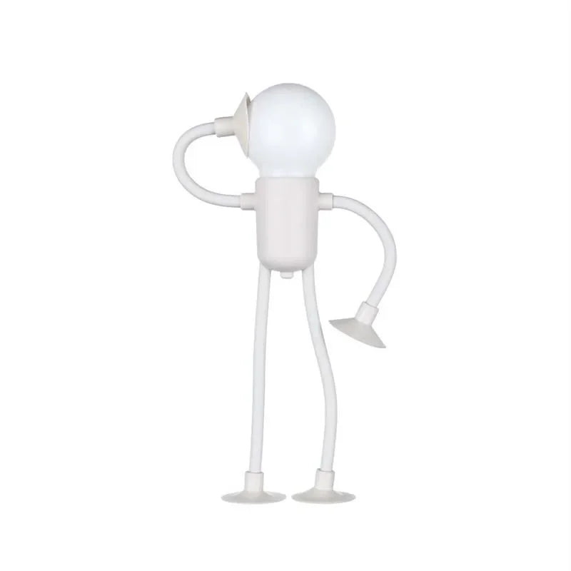 Changeable Shape Funny Sportsman Night Light Versatile Mini Lamp Button Battery Desk Lamp Vacuum Adsorption Creative Ornament