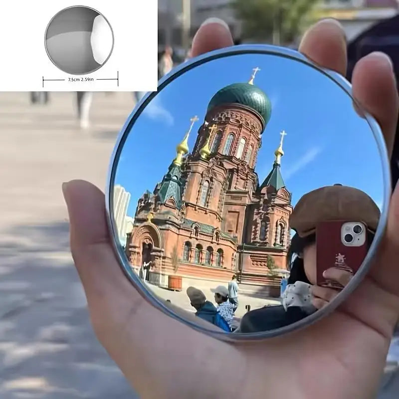 Small & Large Round Travel Mirrors – Convex Wide-Angle, Portable for Photography, Selfies Content Creators