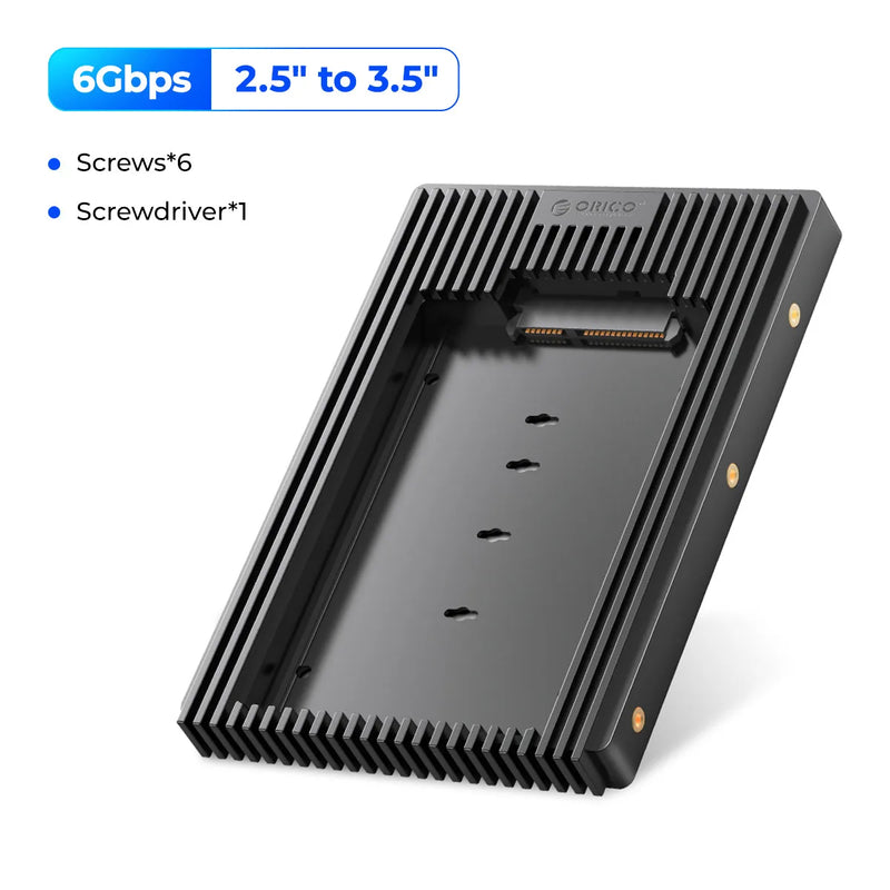ORICO Hard Drive Caddy Adapter 2.5 SATA MSATA NGFF to 3.5 Internal Drive Bay SSD Converter Mounting Bracket Caddy Tray SATA 3.0