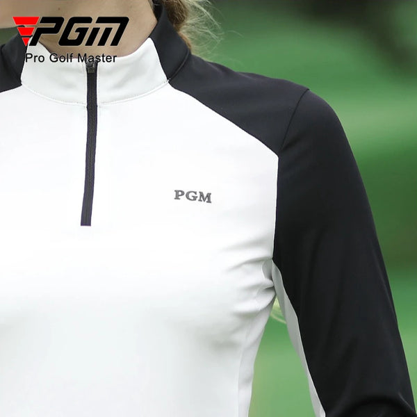 PGM Women's Golf Long Sleeved T-shirt High Elasticity for Autumn Winter Keeping Warm and Slimming Top Clothing YF339