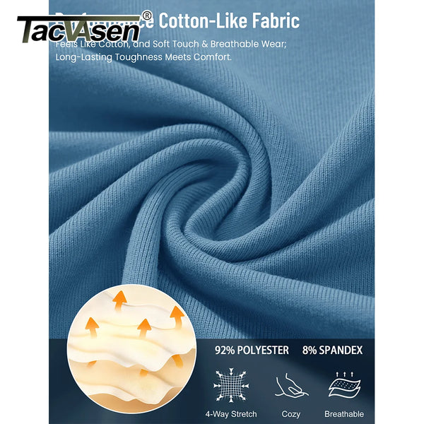 TACVASEN Men's Long Sleeve Shirts Dry Fit Breathable Workout Running Athletic Moisture Wicking Casual Tshirts with Thumb Holes