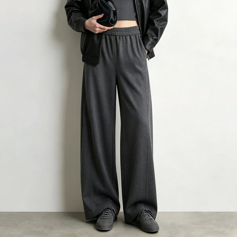 Amii Women's Wide Leg Pants Loose Fit Casual Commuter Minimalist Versatile Trousers 2026 Autumn Pants for Women 12624005