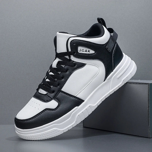 Pure White Shoes Casual Sneakers High Top Leather Sports Skateboarding Shoes Plus Big Size 50 51 52 Zapatillas Deportivas Hombre