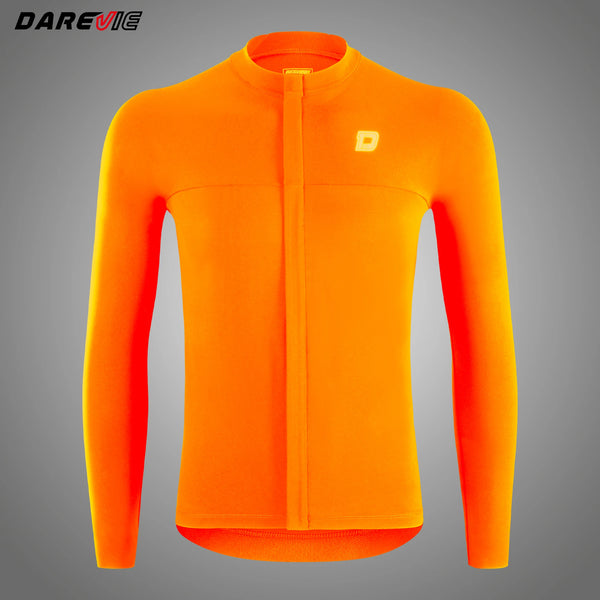 អាវយឺតជិះកង់ DAREVIE រដូវរងារក្សាភាពកក់ក្តៅ អាវជិះកង់បុរស Pro Level មិនរអិល ធន់នឹងខ្យល់ ទន់ MTB Road សម្លៀកបំពាក់ជិះកង់បុរស