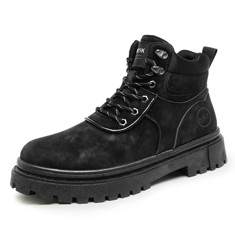 Men's boots autumn winter new fashion casual yellow boots anti slip soft sole comfort outdoor boots youth high top tooling boots