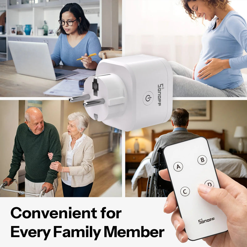 SONOFF S61sTPF Smart WiFi Plug 16A 3840W Matter Compatible Energy Consumption Overload Protection Voice with Alexa Google Home