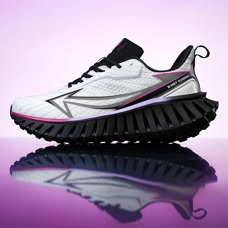 Mens Running Shoes Summer New Breathable Professional Marathon Training Sneakers Cushioning Flat Tennis Shoes for Man