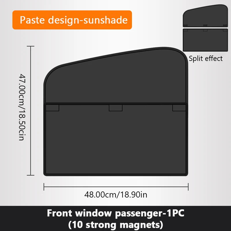 SEAMETAL Magnetic Car Sunshade Cover Thicken Middle Paste Design UV Protection Curtains Sun Shield Covers for Car Accessories