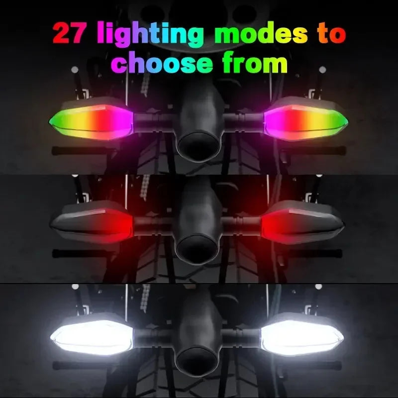 ភ្លើងសញ្ញាបត់ម៉ូតូ LED 2 ដុំ សម្រាប់ម៉ូតូគ្រប់ស្ថានភាពផ្លូវ មានភ្លើងសញ្ញាព្រួញបញ្ចាំង ការពារទឹកជ្រាប