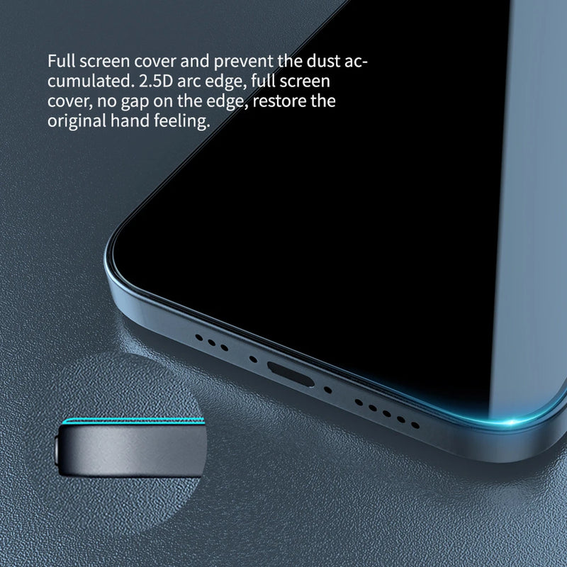 NILLKIN Tempered Glass For iPhone 16e Screen Protector Dust-proof Anti-Peeping  Anti-Explosion 2.5D Glass Film for iPhone 16e