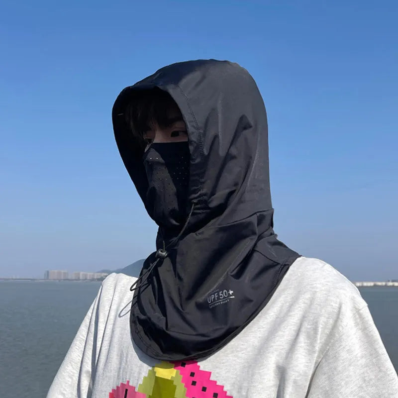 SEAMETAL Men Women Full Face Mask Breathable Long Neck Covers UV Protection Hat for Outdoor Hiking Motorcycle Fishing Accessorie