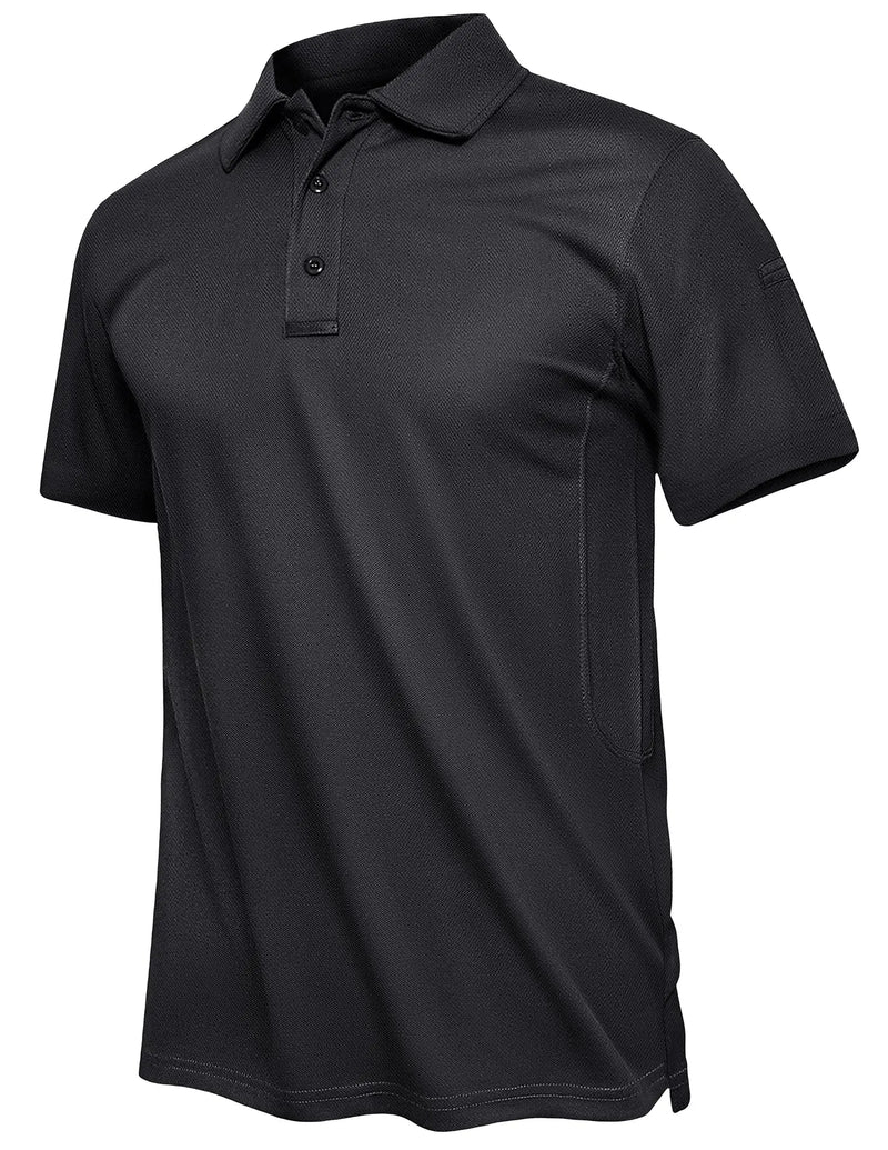 TACVASEN Summer Polo Tee Shirts Men's Short Sleeve Quick Dry T-shirt Breathable Work Shirt Fishing Hiking Golf Polos Top Man