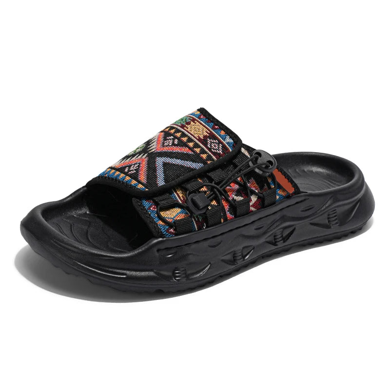 Men's high-quality casual slippers summer breathable outdoor soft-sole anti-slip beach shoes fashion youth lightweight slippers