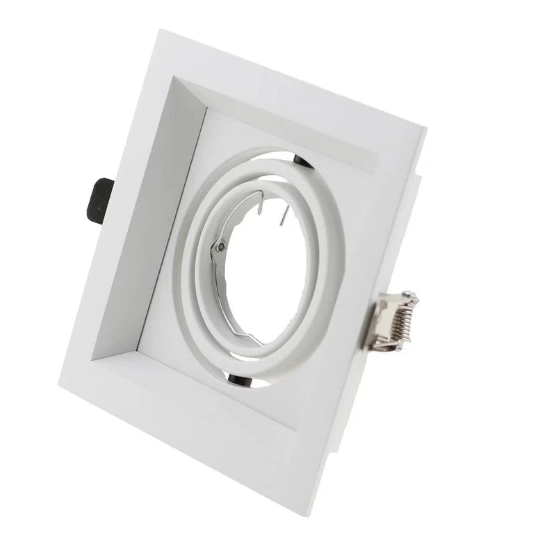 ចង្កៀងពិដាន LED រាងជារង្វង់ពីរជ្រុង JOYINLED អាចលៃតម្រូវបាន GU10 MR16 រន្ធដោតចង្កៀងសម្រាប់ដាក់ស៊ុមតង្កៀប