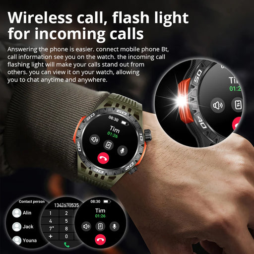 COLMI V71 1.46'' HD Display Smart Watch Men Compass Flashlight 100 Sports Modes Military Grade Toughness SOS Outdoor Smartwatch