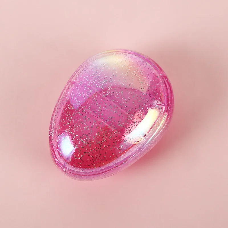 1pc Small and Portable Egg Comb Starry Sky Hair Comb, Anti-knotting Shunfa Hair Comb, Small Comb Edge Brush,Color comb.