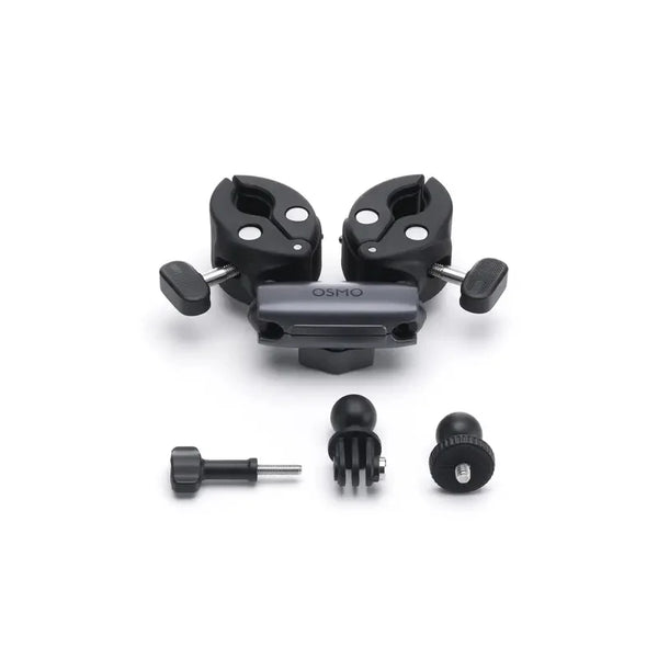 DJI Osmo Dual Heavy-Duty Clamp durable clamp pairs with Motorcycle Heavy-Duty Mount and Carbon Fiber Selfie Stick for Osmo 360
