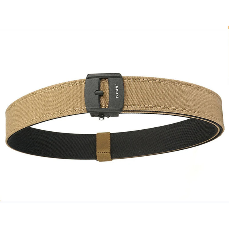 TUSHI Belt Strong Casual Belt for EDC Metal Automatic Buckle Tactical Outdoor Belt Tight Nylon Rigid Girdle Men's Military belts