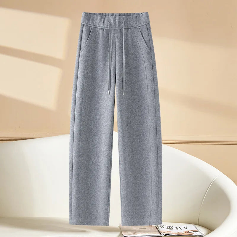 2026 Narrow Version of The Wide-leg Sweatpants Women 2025 New High-waisted Drape Loose Casual Pants Drape Thin Straight Pant